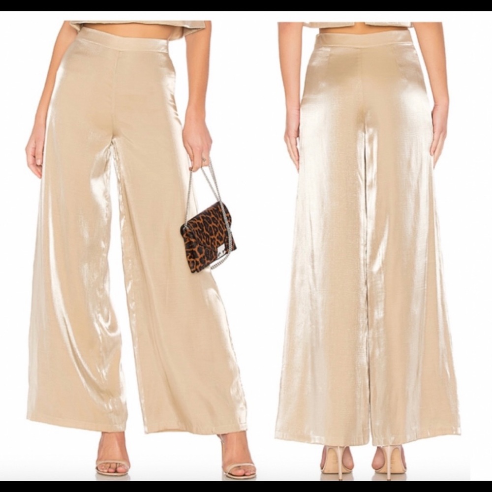 NWT Lovers + Friends Zoey Wide Leg High Waist Pant